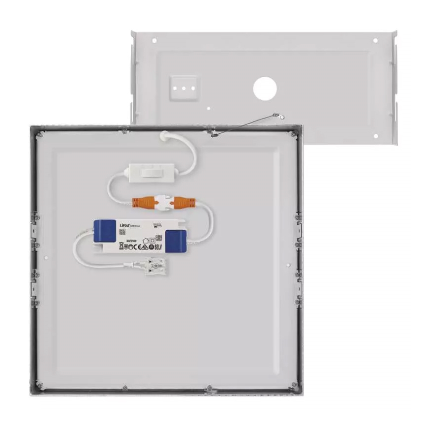 LED Stropní svítidlo NEXXO LED/28,5W/230V 3000/3500/4000K 30x30 cm matný chrom
