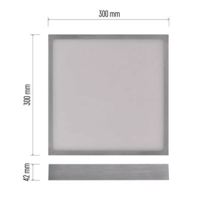 LED Stropní svítidlo NEXXO LED/28,5W/230V 3000/3500/4000K 30x30 cm matný chrom