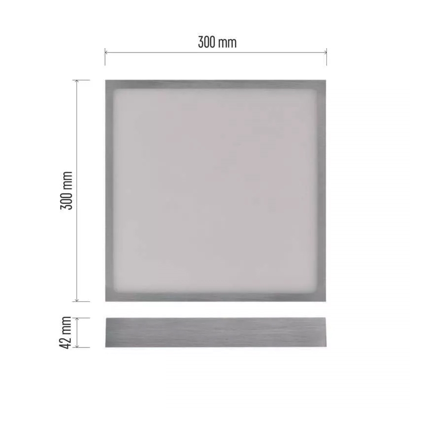 LED Stropní svítidlo NEXXO LED/28,5W/230V 3000/3500/4000K 30x30 cm matný chrom