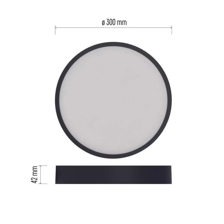 LED Stropní svítidlo NEXXO LED/28,5W/230V 3000/3500/4000K pr. 30 cm černá