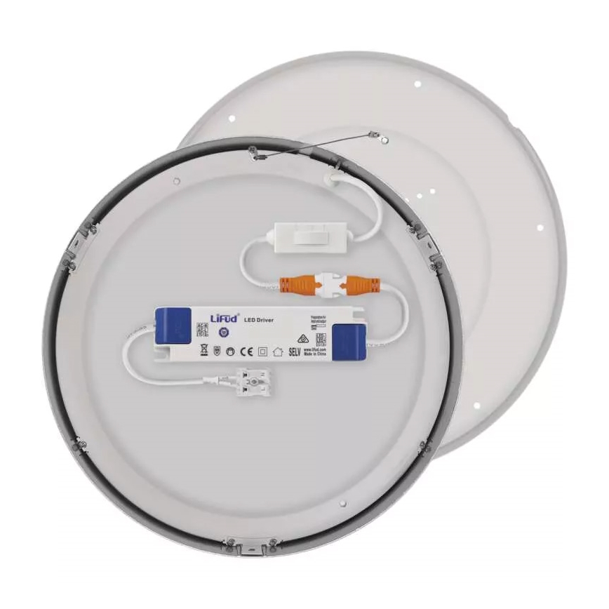 LED Stropní svítidlo NEXXO LED/28,5W/230V 3000/3500/4000K pr. 30 cm lesklý chrom