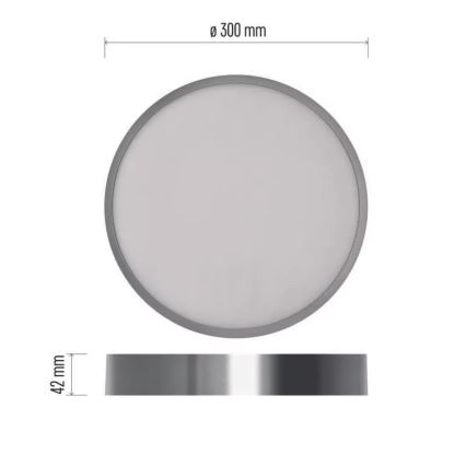 LED Stropní svítidlo NEXXO LED/28,5W/230V 3000/3500/4000K pr. 30 cm lesklý chrom