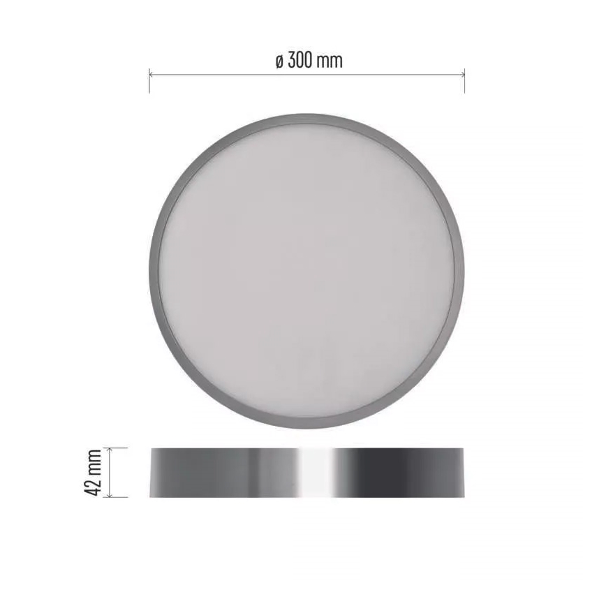 LED Stropní svítidlo NEXXO LED/28,5W/230V 3000/3500/4000K pr. 30 cm lesklý chrom