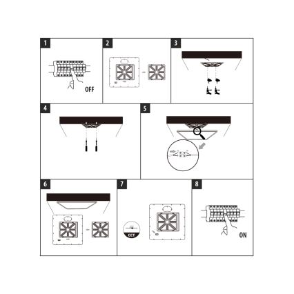 LED Stropní svítidlo LED/32W/230V 3000/4000/6500K 40x40 cm černá