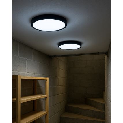 LED Stropní svítidlo LED/32W/230V 3000/4000/6500K pr. 40 cm černá