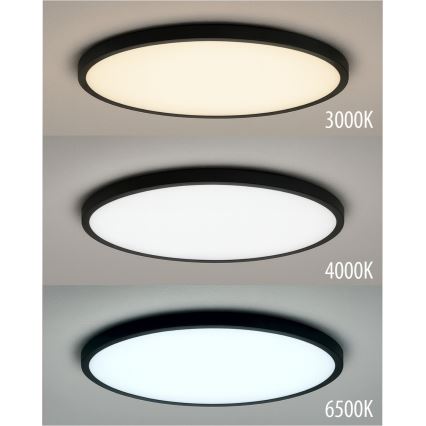 LED Stropní svítidlo LED/32W/230V 3000/4000/6500K pr. 40 cm černá