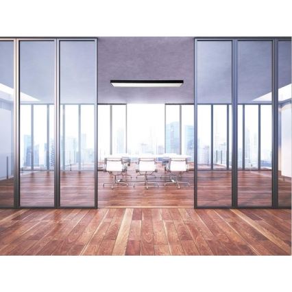 LED Stropní svítidlo LED/32W/230V 4000K 120x13 cm černá