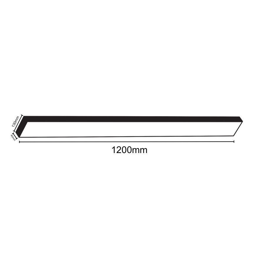 LED Stropní svítidlo LED/32W/230V 4000K 120x13 cm černá