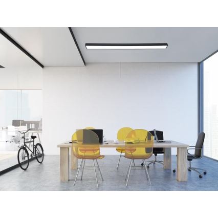 LED Stropní svítidlo LED/32W/230V 4000K 120x7 cm černá