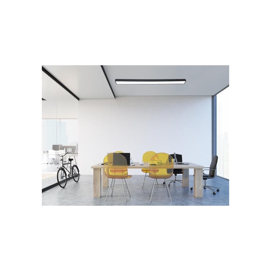LED Stropní svítidlo LED/32W/230V 4000K 120x7 cm černá