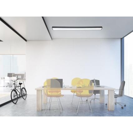 LED Stropní svítidlo LED/32W/230V 4000K 120x7 cm černá