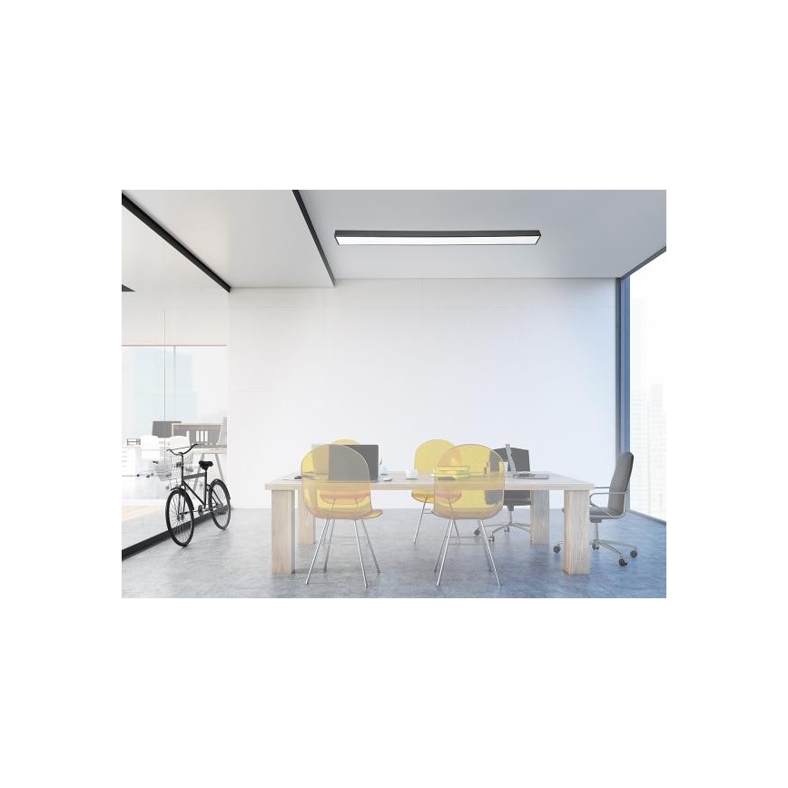 LED Stropní svítidlo LED/32W/230V 4000K 120x7 cm černá