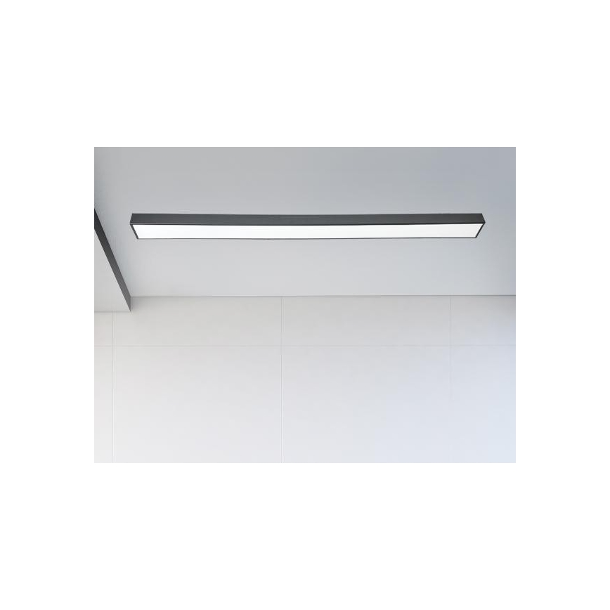 LED Stropní svítidlo LED/32W/230V 4000K 120x7 cm černá