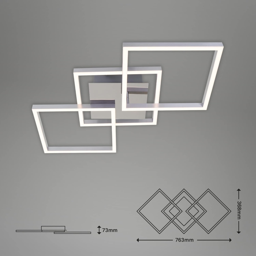 LED Stropní svítidlo LED/33W/230V 3000K matný chrom