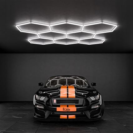 LED Stropní svítidlo HEXAGON LED/350W/85-265V 6500K 313x298 cm CRI 90 IP44 bílá