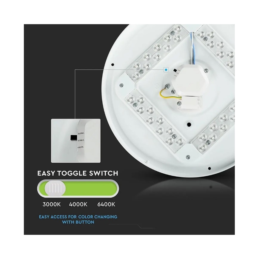 LED Stropní svítidlo LED/36W/230V pr. 50 cm 3000/4000/6400K