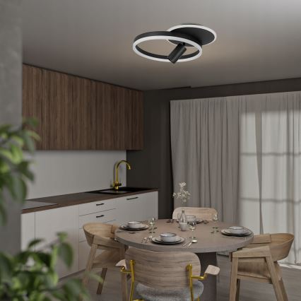 LED Stropní svítidlo LED/38W/230V + 1xGU10/30W černá