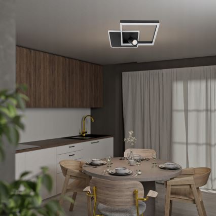 LED Stropní svítidlo LED/38W/230V + 1xGU10/30W černá