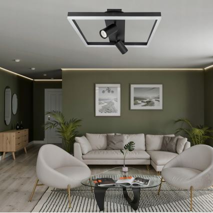 LED Stropní svítidlo LED/38W/230V + 2xGU10/30W černá