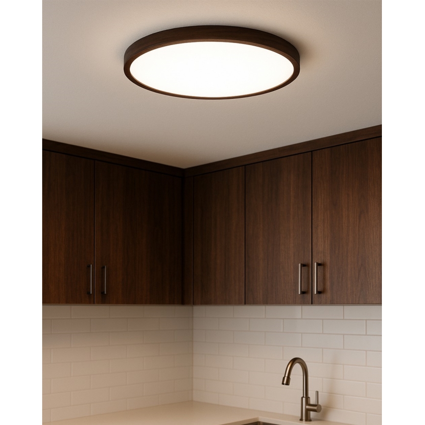 LED Stropní svítidlo LED/40W/230V 3000/4000/6500K pr. 50 cm hnědá