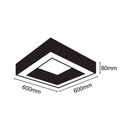 LED Stropní svítidlo LED/40W/230V 4000K 60x60 cm