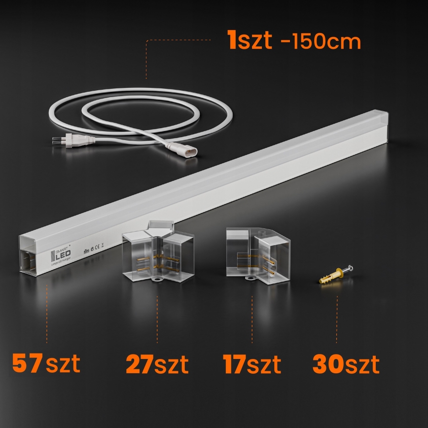 LED Stropní svítidlo HEXAGON LED/456W/85-265V 6500K 522x298 cm CRI 90 IP54 bílá