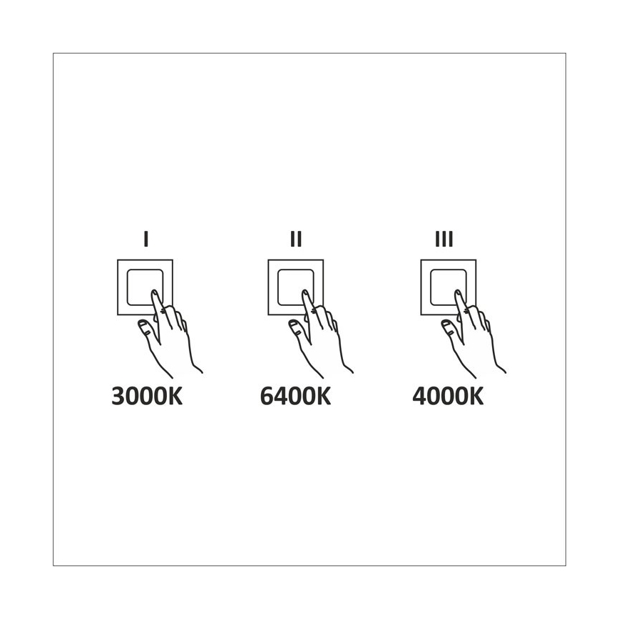 LED Stropní svítidlo LED/45W/230V 3000K/4000K/6400K pr. 48 cm bílá