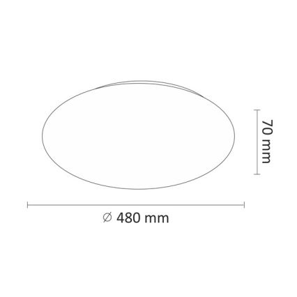 LED Stropní svítidlo LED/45W/230V 3000K/4000K/6400K pr. 48 cm bílá