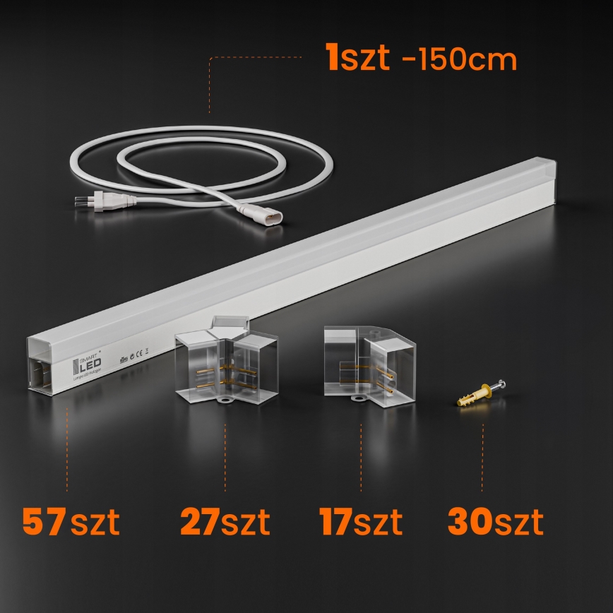 LED Stropní svítidlo HEXAGON LED/570W/85-265V 4000K 522x298 cm CRI 90 IP44 bílá