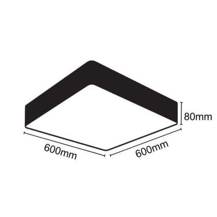 LED Stropní svítidlo LED/65W/230V 4000K 60x60 cm