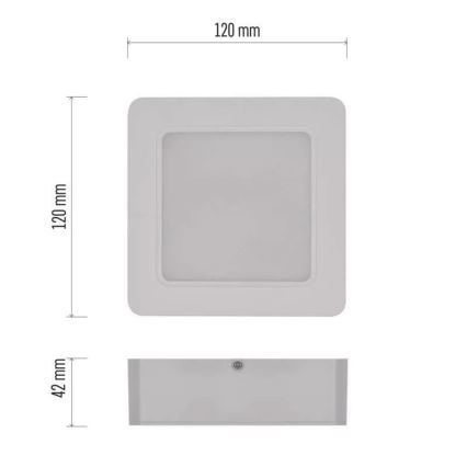 LED Stropní svítidlo LED/9W/230V 12x12 cm bílá