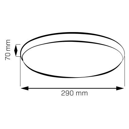 LED Stropní svítidlo LIBRA LED/15W/230V 4000K pr. 29 cm lesklý chrom