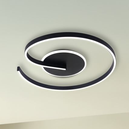 LED Stropní svítidlo LORENZO LED/22W/230V pr. 50 cm černá