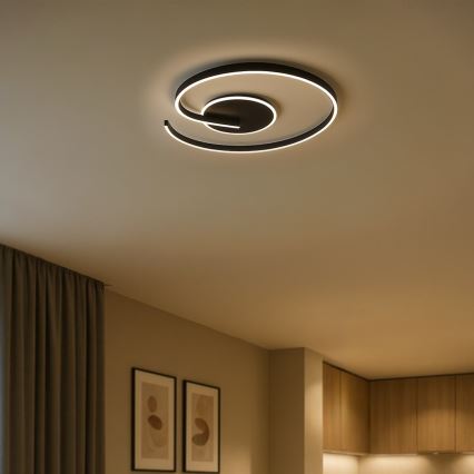 LED Stropní svítidlo LORENZO LED/22W/230V pr. 50 cm černá