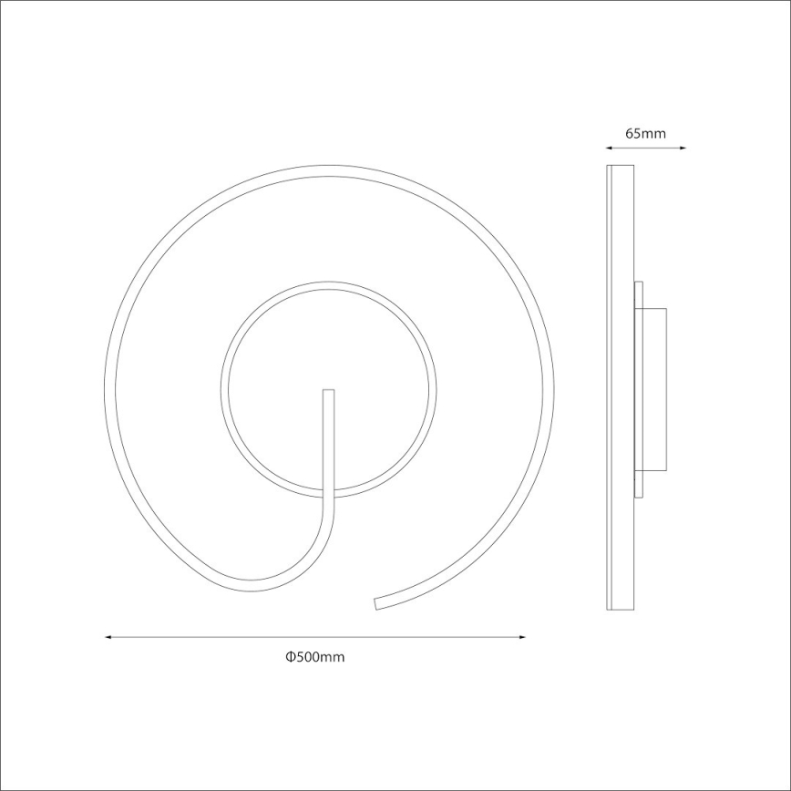 LED Stropní svítidlo LORENZO LED/22W/230V pr. 50 cm černá