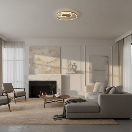 LED Stropní svítidlo LORENZO LED/22W/230V pr. 50 cm zlatá