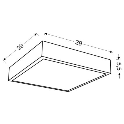 LED Stropní svítidlo LUX LED/16W/230V bílá