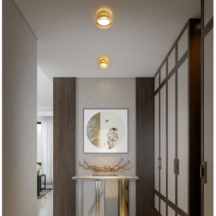 LED Stropní svítidlo LUXE LED/12W/230V pr. 14,8 cm mosaz