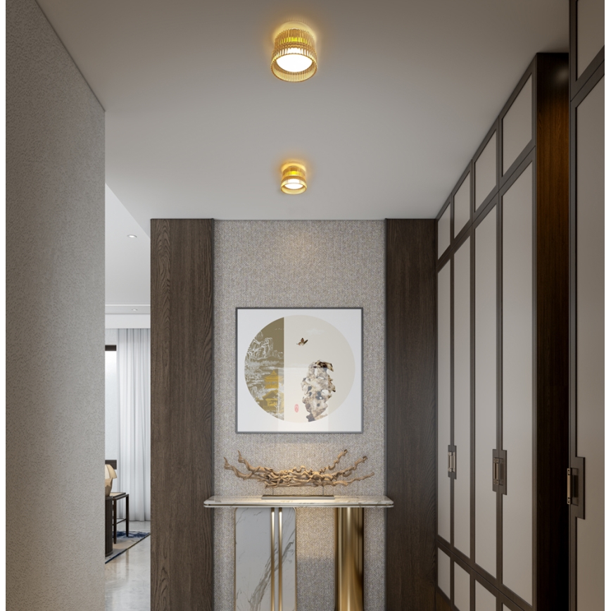 LED Stropní svítidlo LUXE LED/12W/230V pr. 14,8 cm mosaz