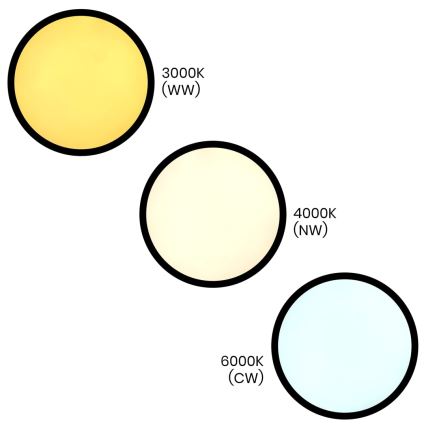 LED Stropní svítidlo MAQ LED/18W/230V 3000/4000/6500K IP40 černá