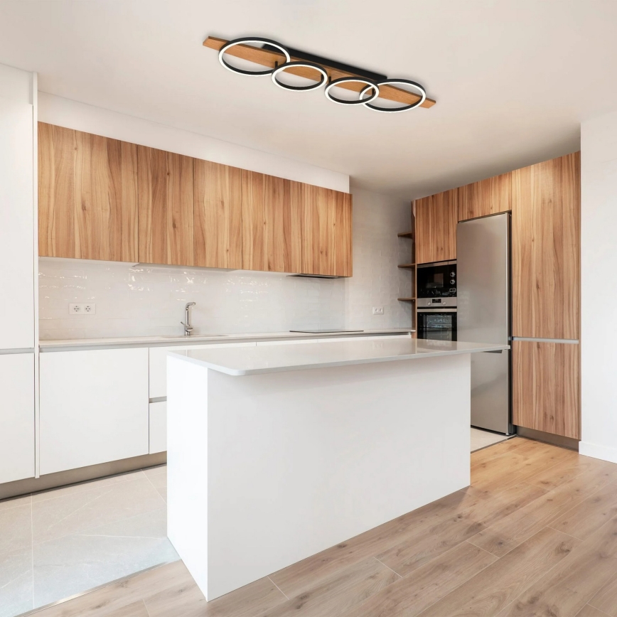 LED Stropní svítidlo MELISA LED/35W/230V 26,5x95 cm borovice