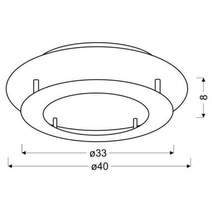 LED Stropní svítidlo MERLE LED/18W/230V