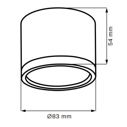 LED Stropní svítidlo MIRELLA 1xGX53/6W/230V černá
