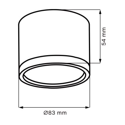 LED Stropní svítidlo MIRELLA 1xGX53/6W/230V černá/zlatá