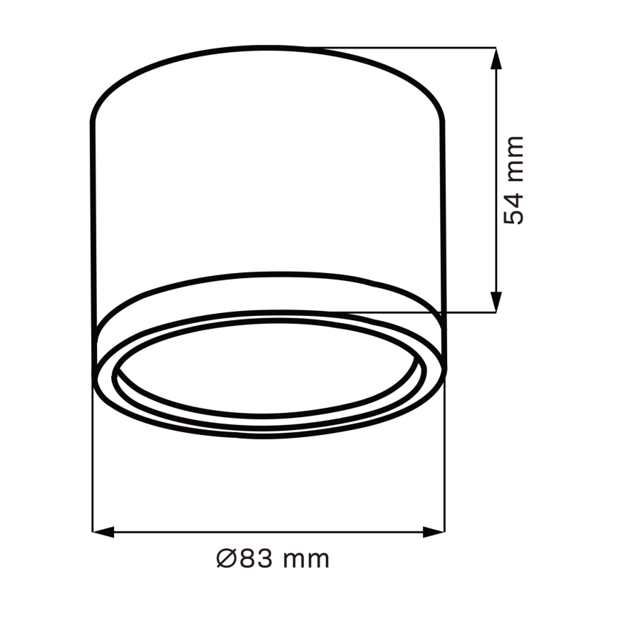 LED Stropní svítidlo MIRELLA 1xGX53/6W/230V černá/zlatá
