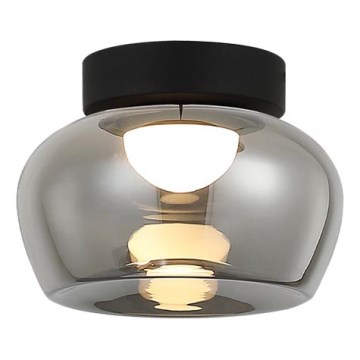 LED Stropní svítidlo NADIA LED/9W/230V pr. 16 cm kouřová/černá