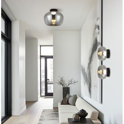 LED Stropní svítidlo NADIA LED/9W/230V pr. 16 cm kouřová/černá