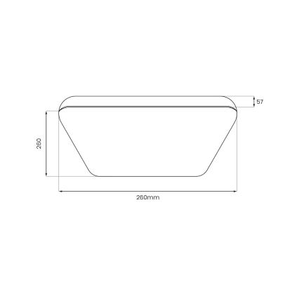 LED Stropní svítidlo NEMO LED/11W/230V 26x26 cm černá