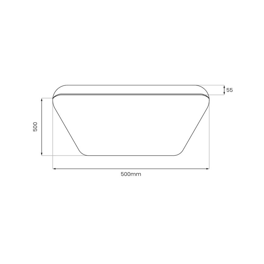 LED Stropní svítidlo NEMO LED/36W/230V 50x50 cm černá
