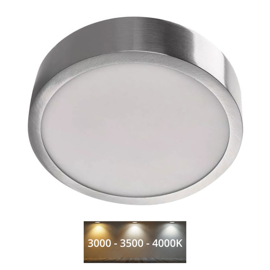 LED Stropní svítidlo NEXXO LED/12,5W/230V 3000/3500/4000K pr. 17 cm matný chrom